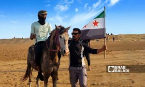 تنشط سباقات الخيول العربية في رأس العين شمال غربي الحسكة - حزيران 2025 (عنب بلدي)
