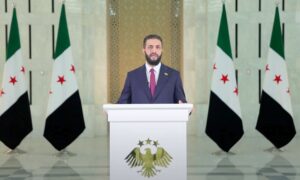 الرئيس السوري أحمد الشرع يلقي خطابًا بعد وقف إطلاق النار في السويداء - 19 تموز 2025 (رئاسة الجمهورية)