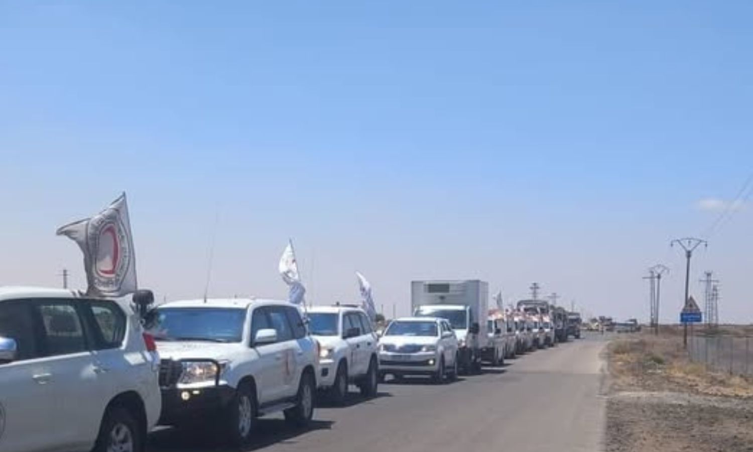 بدء دخول قافلة المساعدات الإنسانية للهلال الأحمر العربي السوري إلى محافظة السويداء- 20 تموز 2025 (السويداء 24)