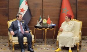 وزير الخارجية السوري يلتقي نظيره المغربي ناصر بوريطة في مكة - 6 تموز 2025 (الخارجية المغربية)

