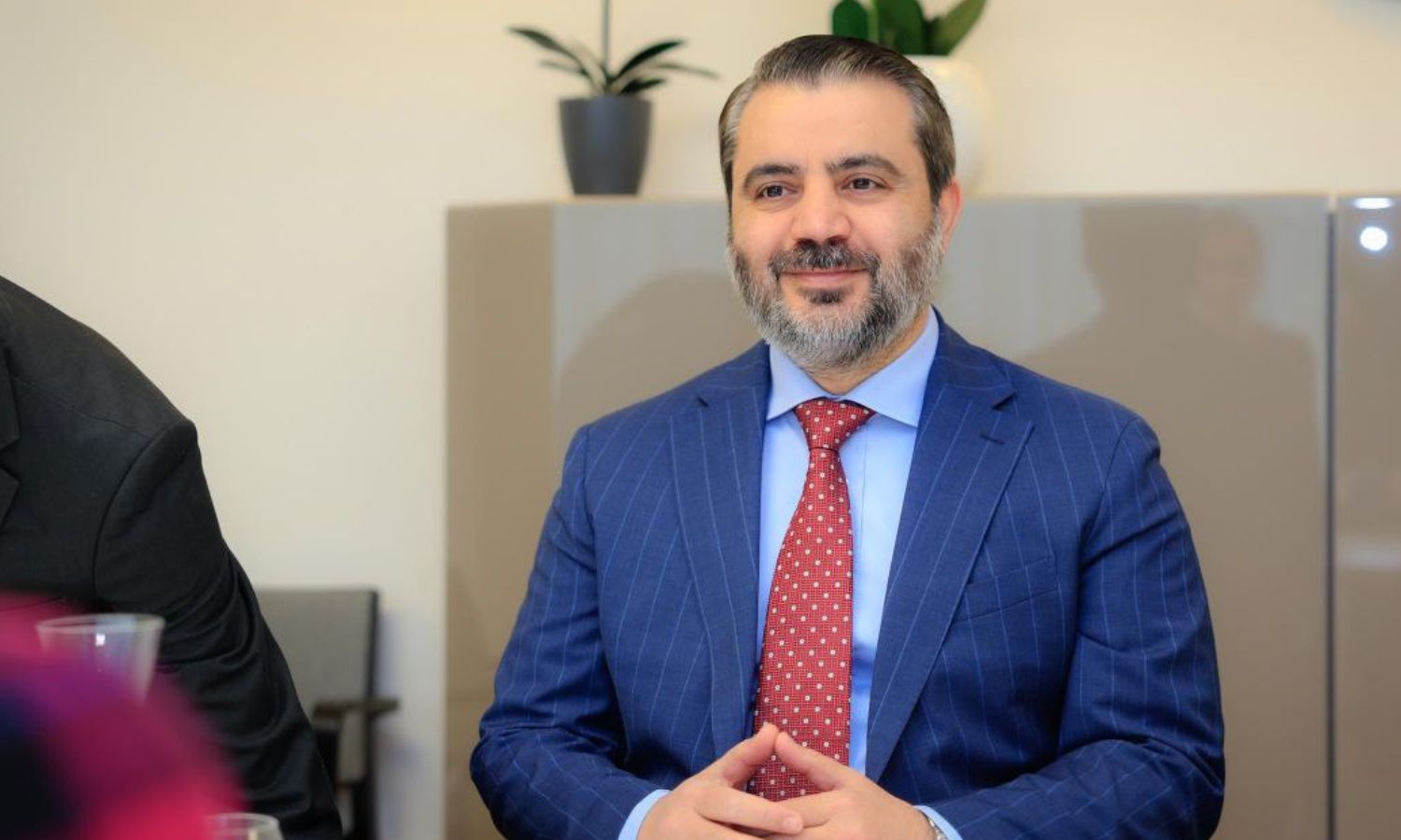 وزير الخارجية السوري أسعد الشيباني في برزكسل 14 من تموز 2025 (الخارجية السورية)