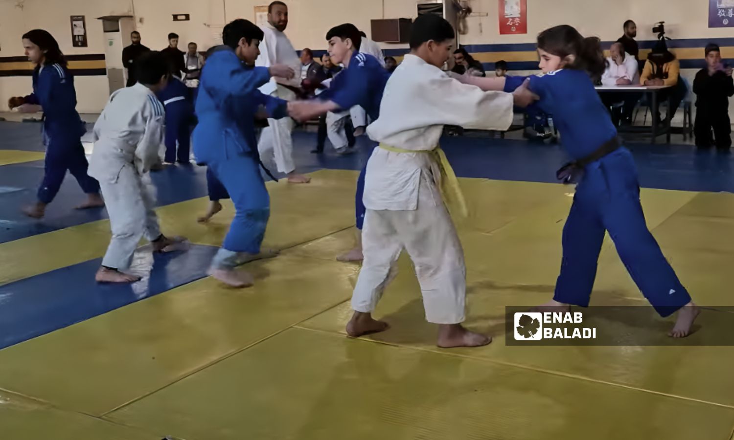 تدريب يجمع لاعبي الجودو من إدلب ودمشق - 6 شباط 2025 (عنب بلدي/ أنس الخولي)