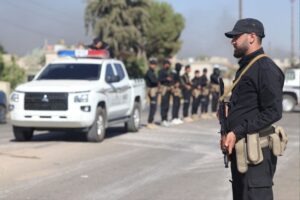 انتشار قوى الأمن الداخلي في غرب محافظة السويداء-14 تموز 2025 (وزارة الداخلية/فيس بوك)