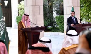 مؤتمر صحفي لوزيري الخارجية السوري والسعودي في قصر تشرين بدمشق - 31 أيار 2025 (سانا)