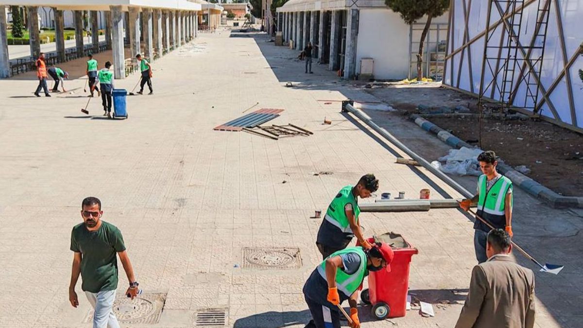 استمرار تحضيرات معرض دمشق الدولي بدورته الـ " 62" وبلغ عدد الشركات الأجنبية فيه 225 شركة - 19 آب 2025 (معرض دمشق الدولي/ فيسبوك)