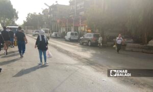 إزالة المنصف في منطقة الصناعة في مدينة دمشق - 11 آب 2025 (عنب بلدي/ أمير حقوق)