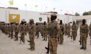 احتفالية الأكاديميات العسكرية لـ"قسد" بمناسبة الذكرى السادسة للقضاء على تنظيم "الدولة الإسلامية"  - 26 آذار 2025 (المركز الإعلامي لـ"قسد")