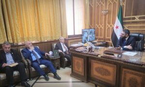 لقاء وزير العدل مظهر الويس بعدد من قضاة محكمة النقض في مبنى الوزارة بدمشق- 7 نيسان 2025 (وزارة العدل/تلجرام)