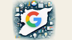 جوجل ترفع الحظر عن الاعلانات في سوريا- 17 آب 2025 (تصميم عنب بلدي/ لبابة الطويل)