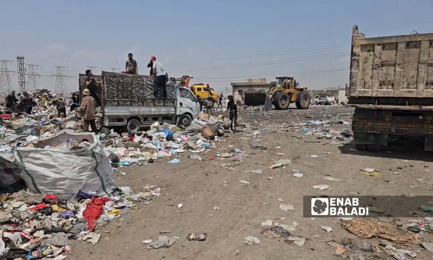 محطة النفايات في بلدة خيارة دنون بالكسوة بريف دمشق - 14 آب 2025 (عنب بلدي/أحمد مسلماني)