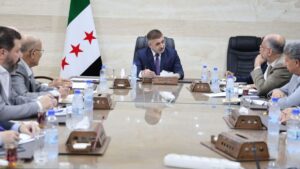 اجتماع لجنة الخبراء القانونيين في الأمانة العامة لرئاسة الجمهورية السورية لبحث القوانين والقوانين الاستثنائية، 28 تموز 2025 (تلغرام الأمانة)