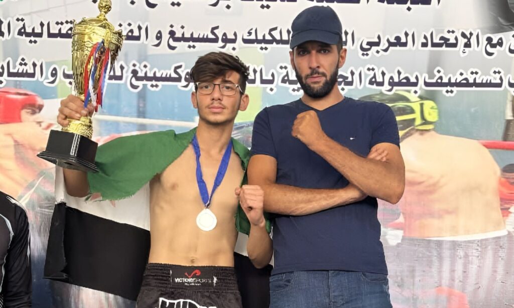 تكريم الفائزين في بطولة الجمهورية للكيك بوكسنغ في صالة البطولات بمدينة الحمدانية الرياضية في حلب - 26 آب 2025 (جريدة الاتحاد الرياضية)