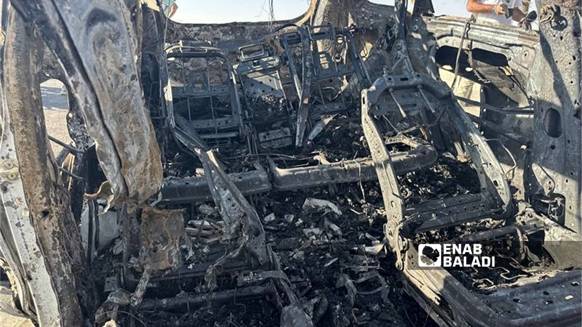 طيران مسير يقتل شخصًا على طريق مطار حلب الدولي - 4 أيلول 2025 (عنب بلدي/ ديان جنباز)