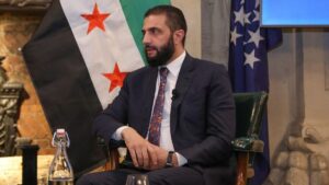 الرئيس السوري أحمد الشرع على هامش فعاليات الجمعية العامة للأمم المتحدة بدورتها الـ80 - 24 أيلول 2025 (رئاسة الجمهورية العربية السورية)
