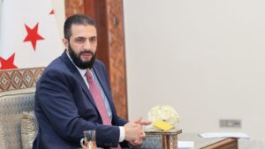 الرئيس السوري في المرحلة الانتقالية أحمد الشرع - 2 تموز 2025 (رئاسة الجمهورية/فيسبوك)