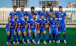 نادي حطين يلعب ضد نادي الوحدة في بلاي أوف الدوري السوري الممتاز - 13 تموز 2025 (نادي حطين الرياضي/ فيسبوك)
