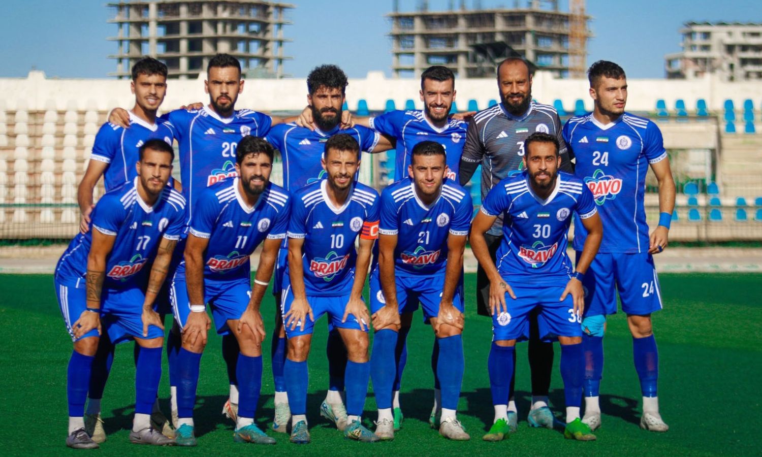 نادي حطين يلعب ضد نادي الوحدة في بلاي أوف الدوري السوري الممتاز - 13 تموز 2025 (نادي حطين الرياضي/ فيسبوك)
