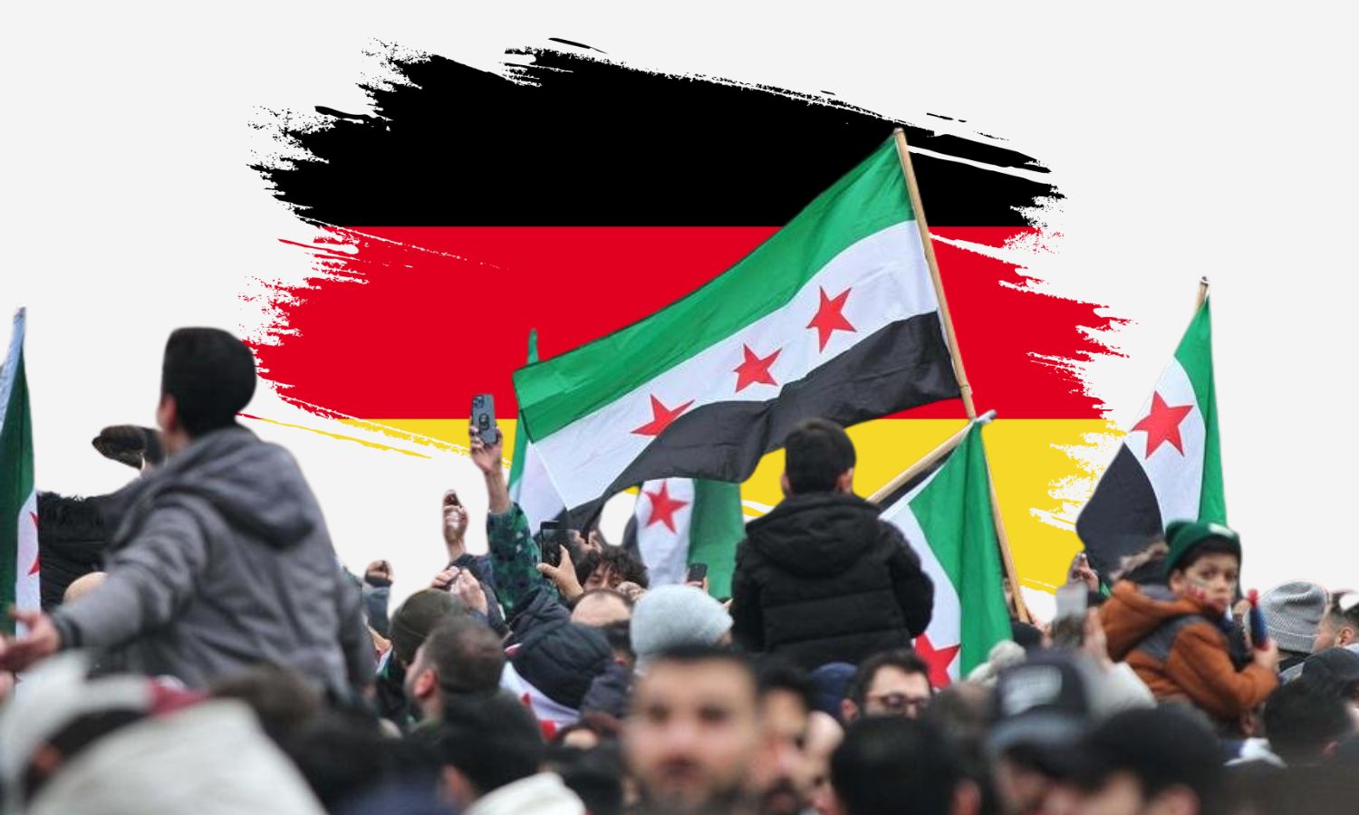 سوريون يحتفلون بسقوط الأسد في برلين (تعديل عنب بلدي)