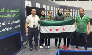 لاعبات المنتخب الوطني لكرة الطاولة المتأهلات لنهائيات كأس العالم - 27 نيسان 2025 (الاتحاد العربي السوري لكرة الطاولة)
