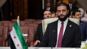 من حضور الرئيس السوري أحمد الشرع للقمة الإسلامية في الدوحة - 15 أيلول 2025 (سانا)