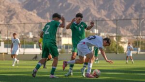 منتخب سوريا خلال مباراته مع فلسطين في بطولة غرب آسيا للناشئين 29 تشرين الأول 2025 (West Asian Football Federation)