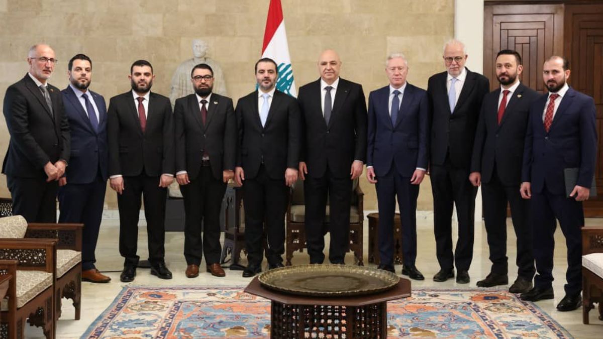 من اجتماع الوفد السوري مع الرئبس اللبناني ورئيس مجلس الوزراء - 10 تشرين الأول 2025 (وزير الخارجية السوري/ إكس)