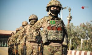 مقاتلات من وحدات حماية المرأة خلال استعراض عسكري - 27 أيلول 2025 (YPJ/المركز الإعلامي)
