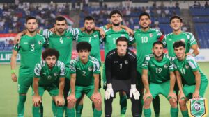 منتخب سوريا الأولمبي خلال مباراته ضد منتخب طاجيكستان في تصفيات كأس آسيا 9 ايلول 2025 (الاتحاد الآسيوي)