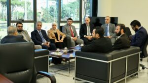 وزير العدل اللبناني عادل نصار يستقبل نظيره السوري مظهر الويس والوفد المرافق في بيروت - 14 من تشرين الأول 2025 (وزارة العدل السورية)