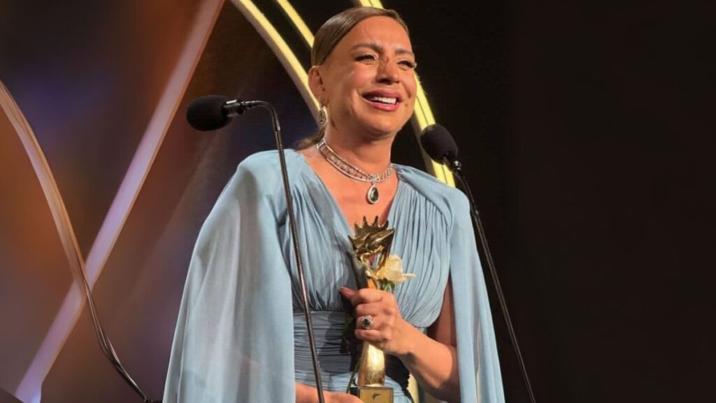 الفنانة السورية تكرم لأول مرة في مسيرتها الفنية بحفل الموريكس دور في لبنان (شكران مرتجى/انستجرام)