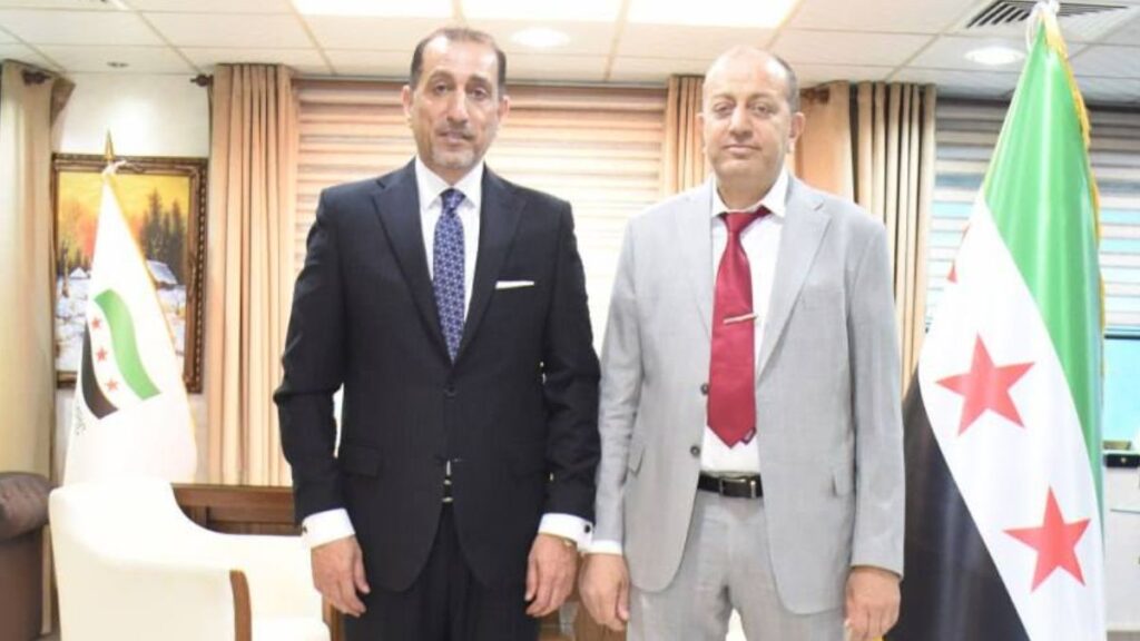 استقبال وزير الرياضة السوري محمد سامح الحامض للسفير الأردني سفيان القضاة 3 تشرين الثاني 2025 (وزارة الرياضة والشباب السورية / فيسبوك)