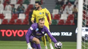 عمر السومة يحتفل بهدفه ضد الاتفاق 31 تشرين الأول 2025 (عمر السومة omar somah)