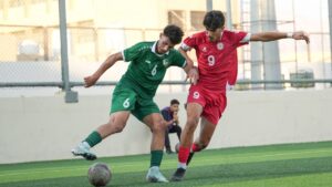 منتخب سوريا خلال مباراته مع لبنان في بطولة غرب آسيا للناشئين 2 تشرين الأول 2025 (West Asian Football Federation)