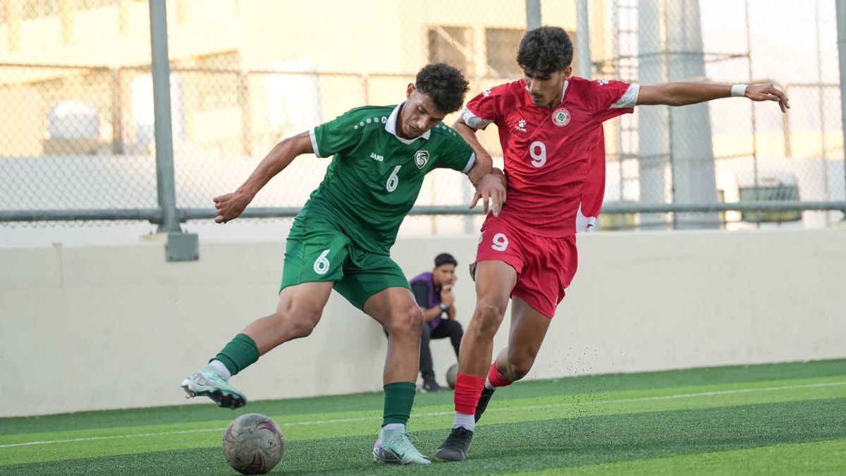 منتخب سوريا خلال مباراته مع لبنان في بطولة غرب آسيا للناشئين 2 تشرين الأول 2025 (West Asian Football Federation)