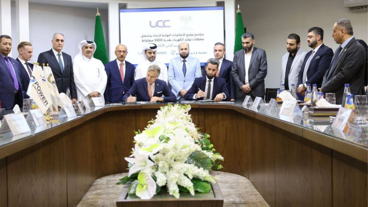 وزارة الطاقة توقّع مع تحالف مجموعة شركات دولية بقيادة شركة أورباكون القابضة الاتفاقيات النهائية لإنشاء أربع محطات كهرباء في سوريا - 6 تشرين الثاني 2025 (وزارة الطاقة)