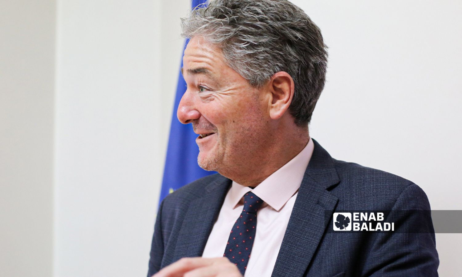 رئيس بعثة الاتحاد الأوروبي في سوريا ميخائيل أونماخت في مقر البعثة بدمشق - 4 تشرين الثاني 2025 (عنب بلدي/نور حمزة)