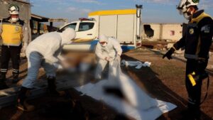 انتشال رفات 7 أشخاص في قرية الباني غربي حماة - 5 آذار 2025 (الدفاع المدني السوري)