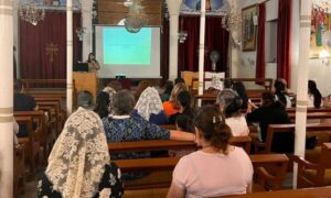 أبناء رعية كنيسة مار أفرام السرياني في القامشلي - 23 آب 2025 (كنيسة مار أفرام/فيسبوك)
