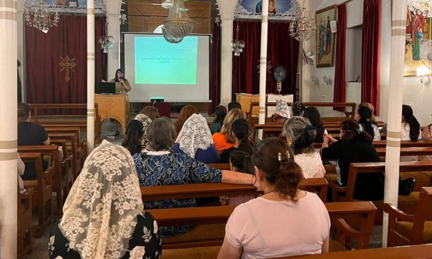 أبناء رعية كنيسة مار أفرام السرياني في القامشلي - 23 آب 2025 (كنيسة مار أفرام/فيسبوك)