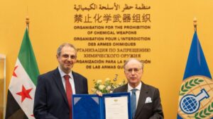 من تفعيل البعثة الدائمة لسوريا لدى منظمة حظر الأسلحة الكيميائية (opcw) - 22 تشرين الثاني 2025 (الإخبارية السورية)