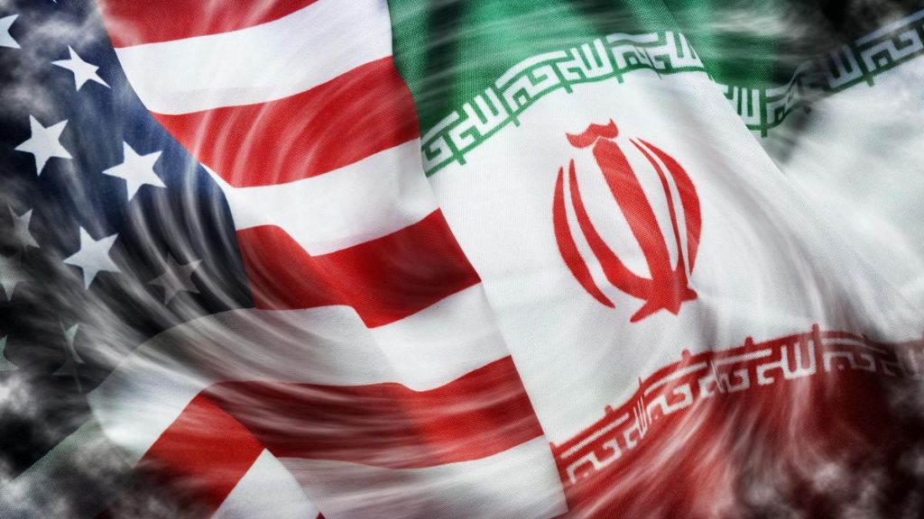 صورة رمزية للعلمين الأمريكي والإيراني (Ohde/ Bildagentur-online/picture-alliance)