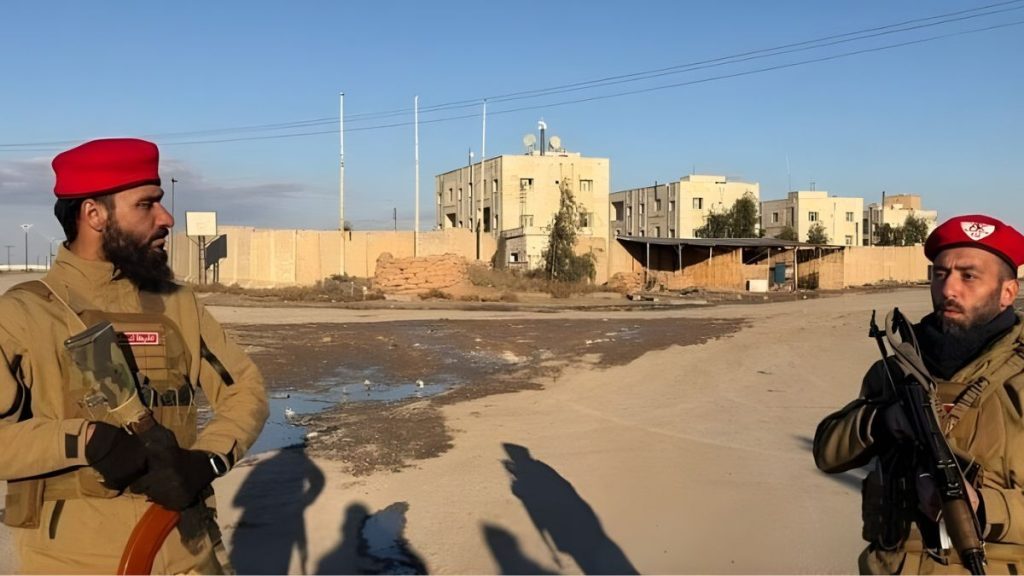 عناصر من الشرطة العسكرية السورية تؤمن محيط سجن الأقطان في الرقة - 19 كانون الثاني 2026 (الإخبارية السورية)
