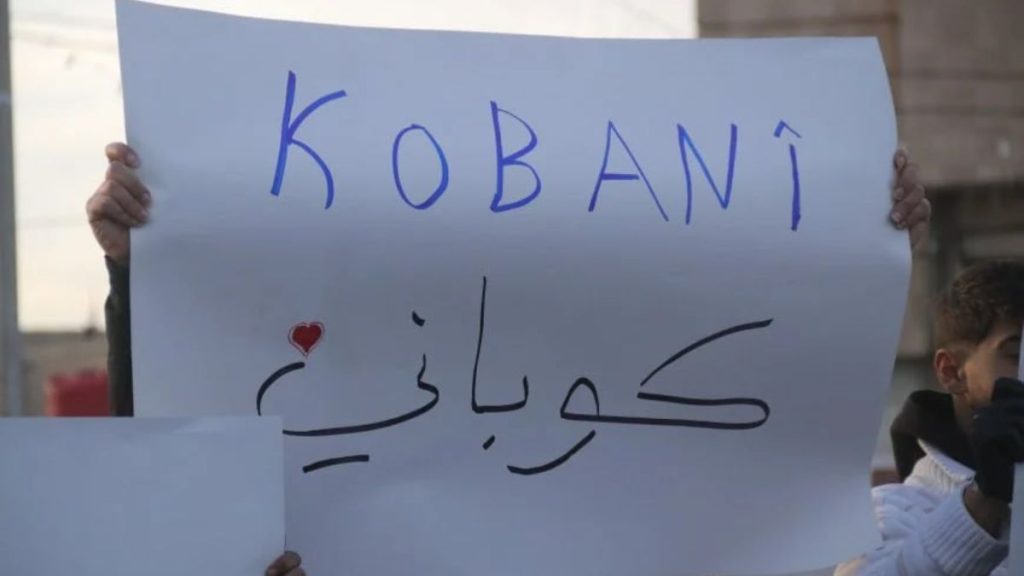 متظاهرون في ريف الحسكة يطالبون بوقف الهجمات على مدينة عين العرب شرقي حلب - 26 كانون الثاني 2026 (هاور)