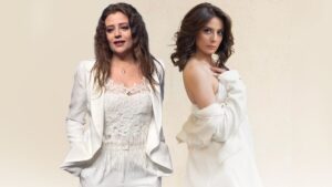 الفنانة نانسي خوري والفنانة إليانا سعد (تعديل عنب بلدي)
