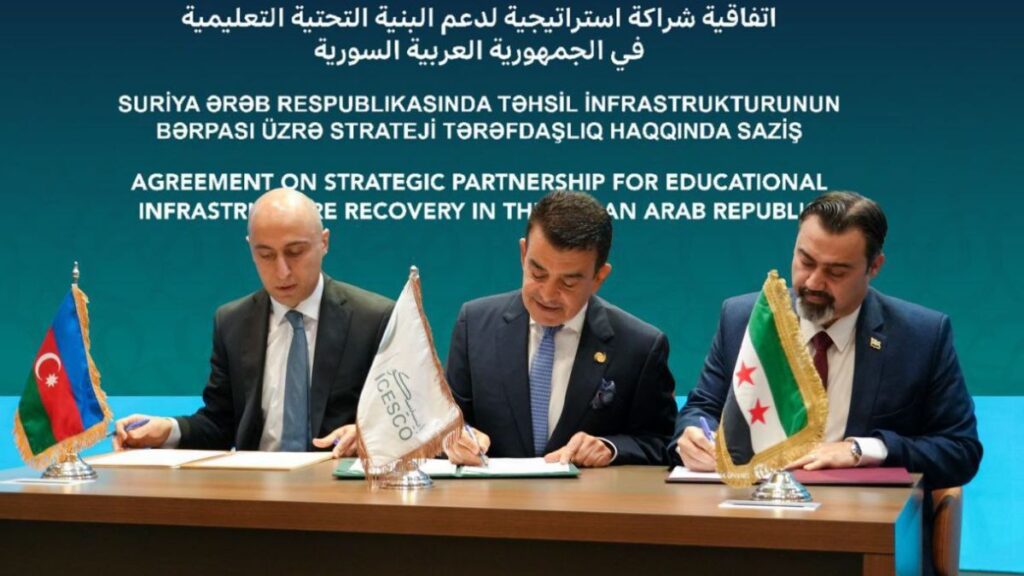 وزارة التربية توقع اتفاقية لتأهيل 100 مدرسة مع منظمة الإيسيسكو ـ 17 شباط 2026(وزارة التربية)