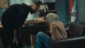الفنانة دانا مارديني والفنان سامر كحلاوي في مشهد من مسلسل 