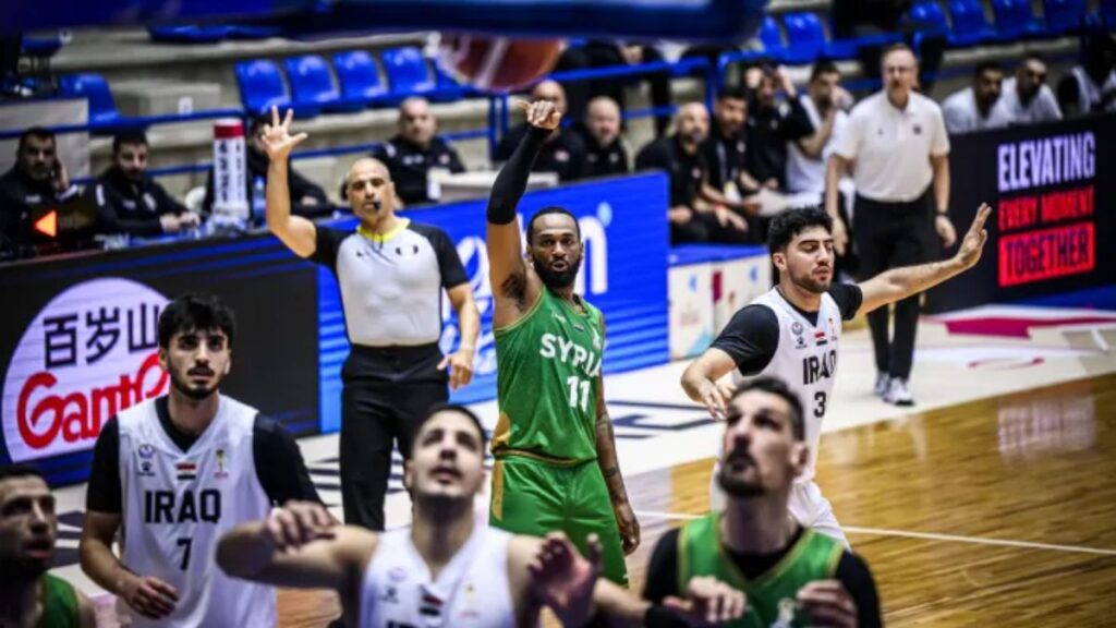 من مجريات لقاء المنتخب السوري مع المنتخب العراقي-27 شباط 2026 (FIBA)