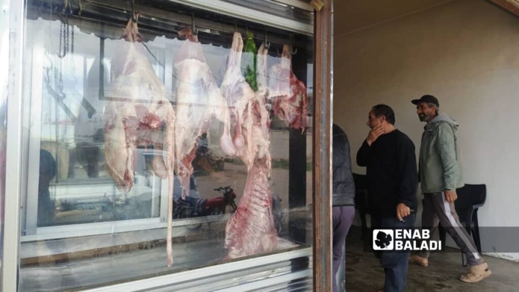 محل لبيع اللحوم في تل شهاب بريف درعا الغربي - 22 شباط 2026 (عنب بلدي/ محجوب الحشيش)