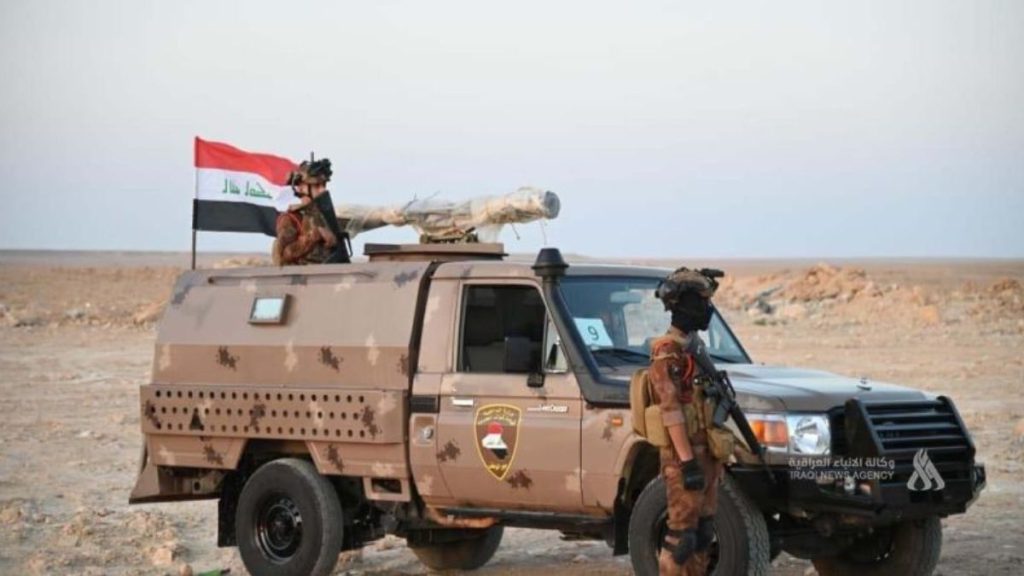جنود عراقيون على الحدود السورية ضمن تعزيز الإجراءات الأمنية ـ 21 كانون الثاني 2026(واع)