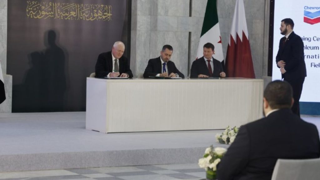 الشركة السورية للبترول توقع مذكرة تفاهم مع شركة قطرية وأمريكية للتنقيب عن النفط في المياه الإقليمية السورية - 4 شباط 2026(وزارة الطاقة)